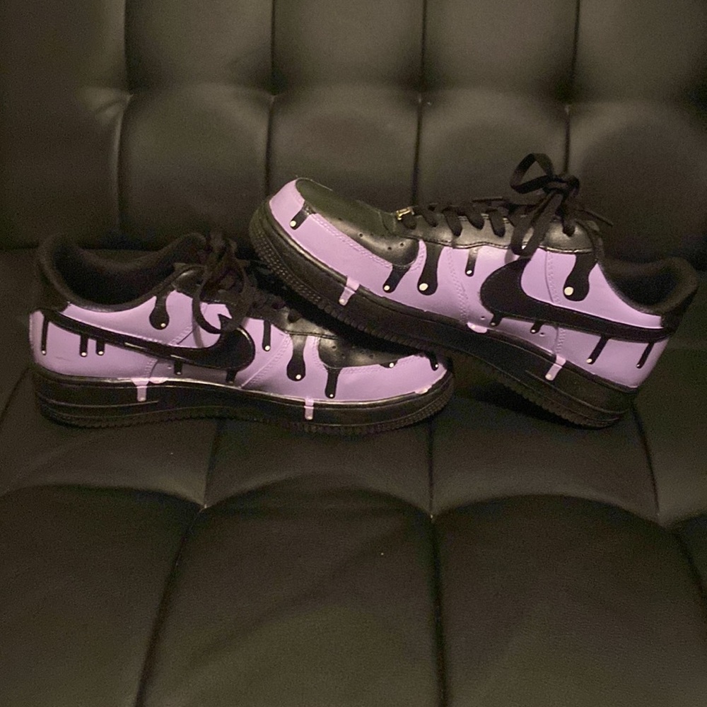 Custom Purple Drip Nike AF1 mens 10.5 - Picture 5 of 5